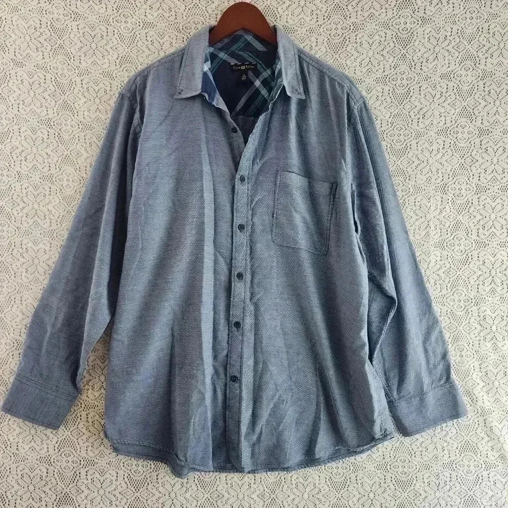 💥   Cotton Button down Long Sleeve Shirt Men's XL